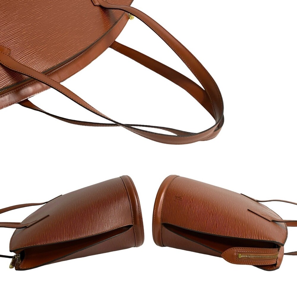 LOUIS VUITTON Authentic Vintage Brown Leather Tote Bag - Picture 5 of 9